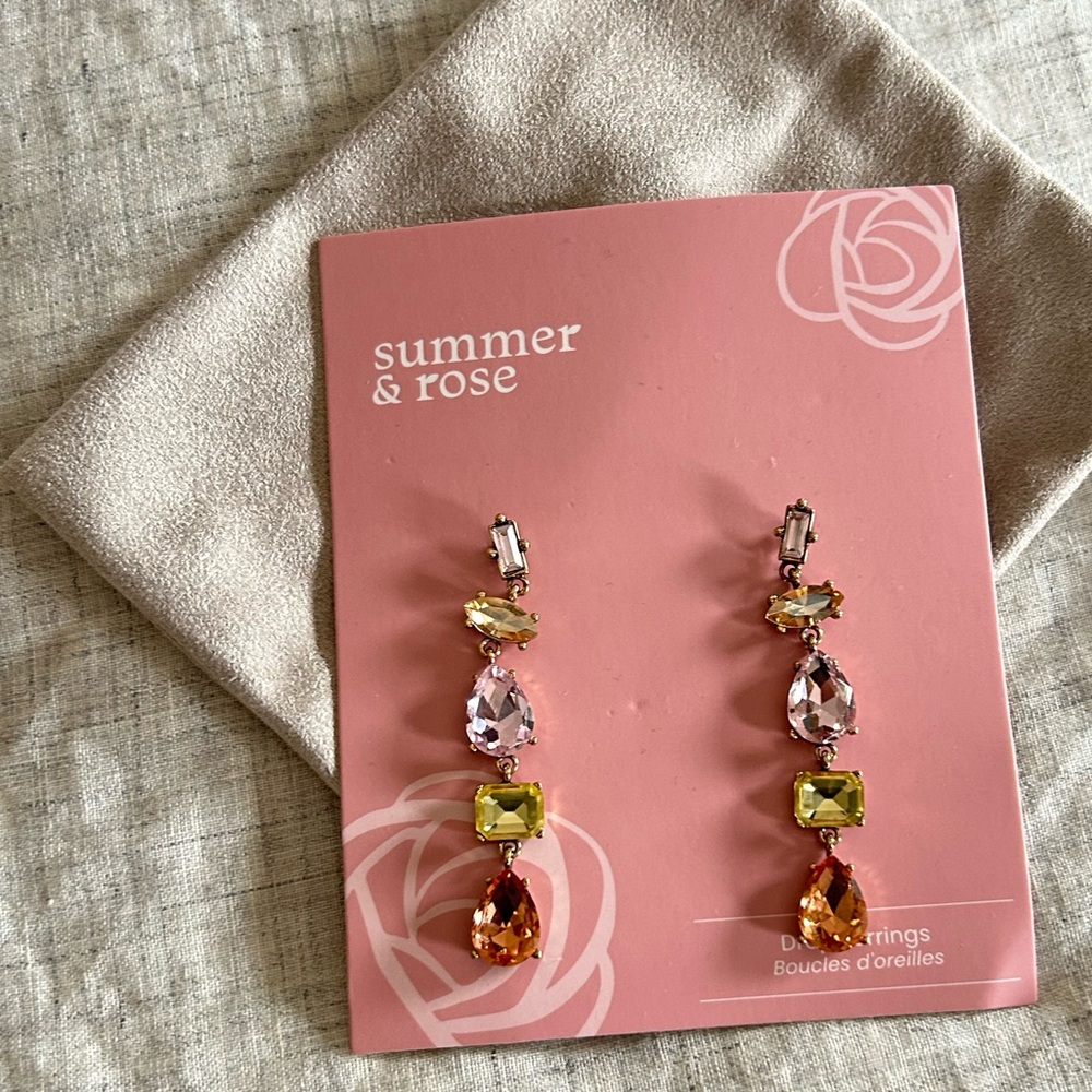 Summer & Rose Vibrant Gemstone Earrings